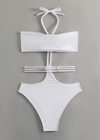 Liora - Cut-Out One Piece Swimsuit with Tie Detail