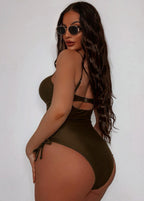 Cordelia - Ruched Cutout One Piece Swimsuit
