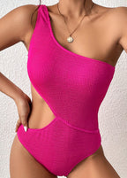 Riviera Cutout One-Shoulder Swimsuit