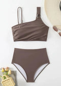 Solara – High Waist One Shoulder Bikini Set
