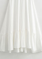 Santorini Breeze - Flowy Maxi Dress with Tie Straps