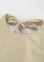 Sahara Backless Halter Maxi Dress – Cotton & Linen Blend