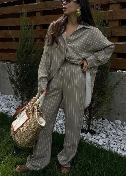 Mila - Striped Two-Piece Lounge Set