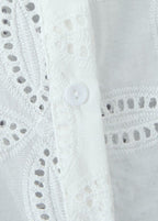 Sunlace - Embroidered Cotton Shirt and Skirt Set