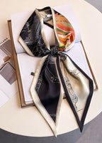 Circuit Flow - Long Satin Graphic Scarf