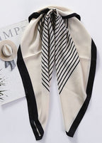 Harper Lines - Monochrome Chevron Silk Scarf