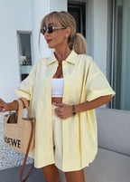 Lunaria - Relaxed Fit Button-Down and Shorts Set