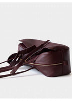 Bordeaux Leather Shoulder Bag – Structured Minimalist Design