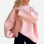 Pink Streetwear O-neck Sweater