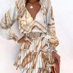 Nora Luxe Mini Dress Floral Chiffon Evening Wear Edit