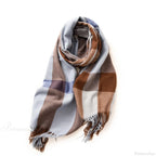 Plaid Blanket Thick Winter Warm Shawl Set Scarf