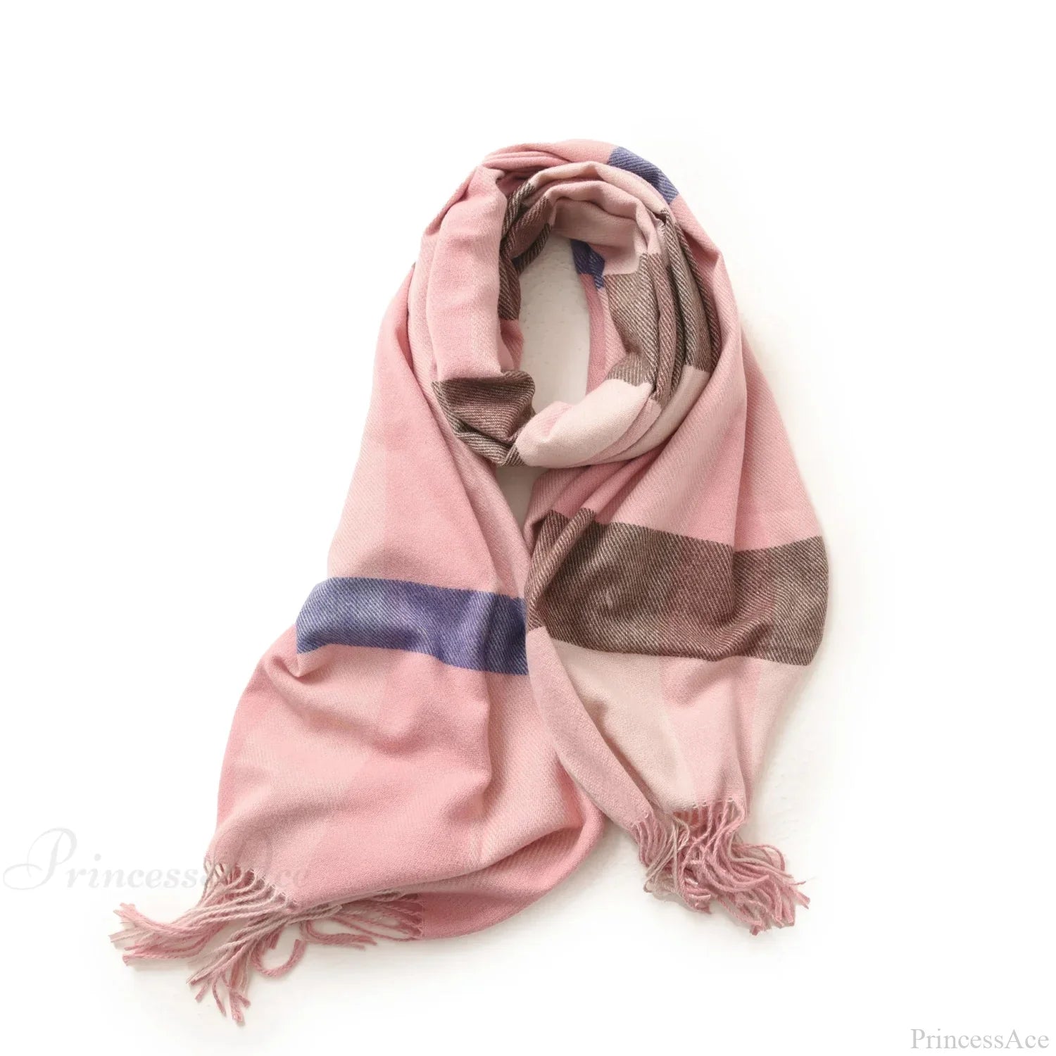 Plaid Blanket Thick Winter Warm Shawl Set Scarf