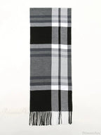 Plaid Print Cashmere Winter Pashmina Scarf with Tassels