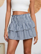 Plaid Vintage Sweet Waist Skirt