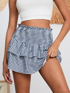 Plaid Vintage Sweet Waist Skirt