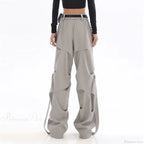 Pleated Cargo Streetwear Wide Pants