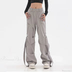 Pleated Cargo Streetwear Wide Pants
