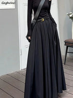 Pleated Floor Length Classic Skirt