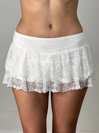 Pleated Flowy Grunge Style Skirt