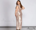 Plus Sivan Stylish Glam Sequin Dress