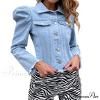 Plus Size High Street Style Chic Stylish Elegant Fashionable Versatile Denim With Trendy Turn Down Collar Winter Jacket