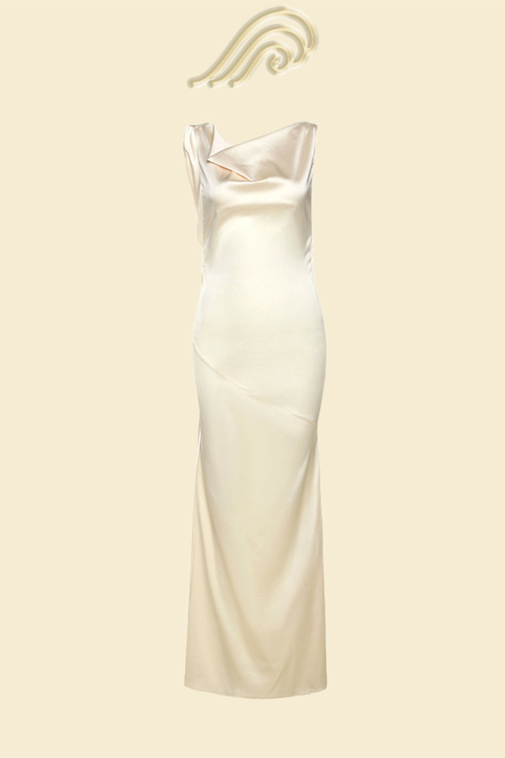 Tamara Elevated Cowlies Backless Satin Maxi Dress Chic Silhouette Collection