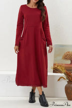 Pocketed Lacework Hem Dress