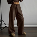 Polar Fleece Basic Vintage Women Pants