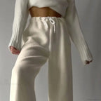 Polar Fleece Basic Vintage Women Pants