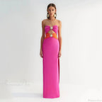 Polka Dot Tube Top Evening Party Dress