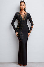 Astred Beadwork Luxury Bandage Maxi Dress