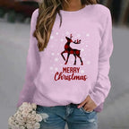 Print Crew Neck Soft Long Sleeve Casual Loose Y2K Winter Hoodie