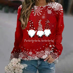 Print Crew Neck Soft Long Sleeve Casual Loose Y2K Winter Hoodie