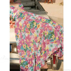 Printed Cutouts Tie One Piece Swimsuit
