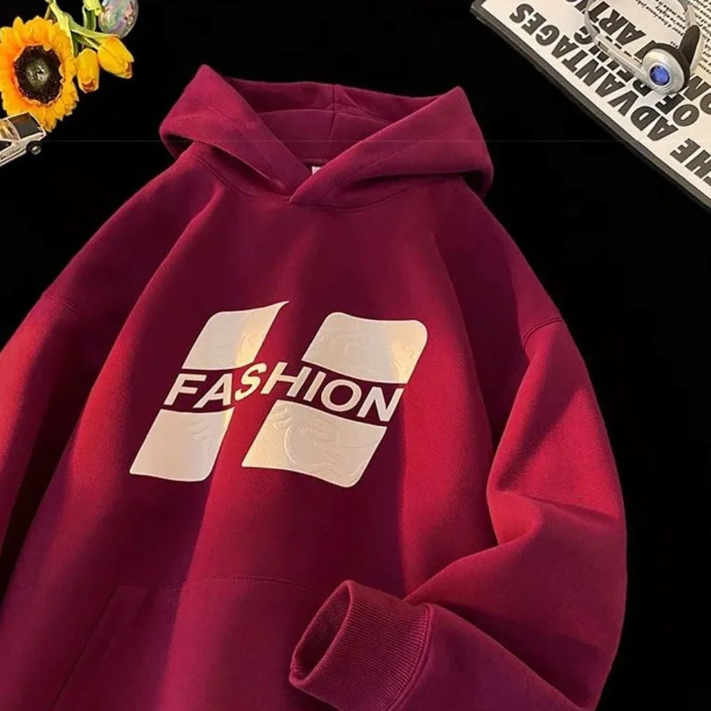 Printed Hip-Hop Street Hoodie