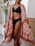Printed Plus Size Bikini Cover Up