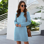DressBetty - Casual Sweater Dress Mini Short Dress