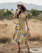 DressBetty - Beach Boho Print Sexy Maxi Split Dress