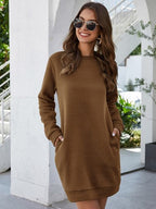 DressBetty - O Neck Long Sleeve Women's Sweatshirt Dress