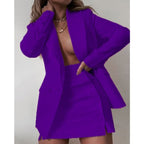 DressBetty - Fashion Women Streetwear Candy Colour Coat + Shorts Set
