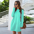 DressBetty - O Neck Long Sleeve Women's Sweatshirt Dress