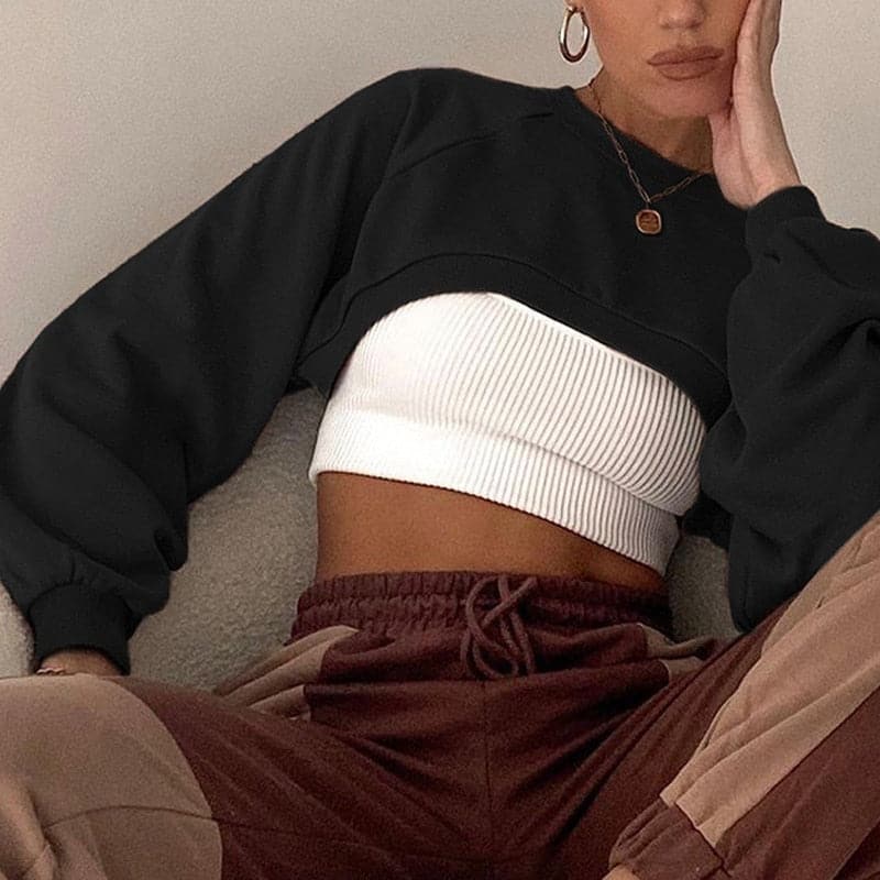 Irregular Cut Out Streetwear New Oneck Hoodies