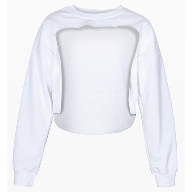 Irregular Cut Out Streetwear New Oneck Hoodies
