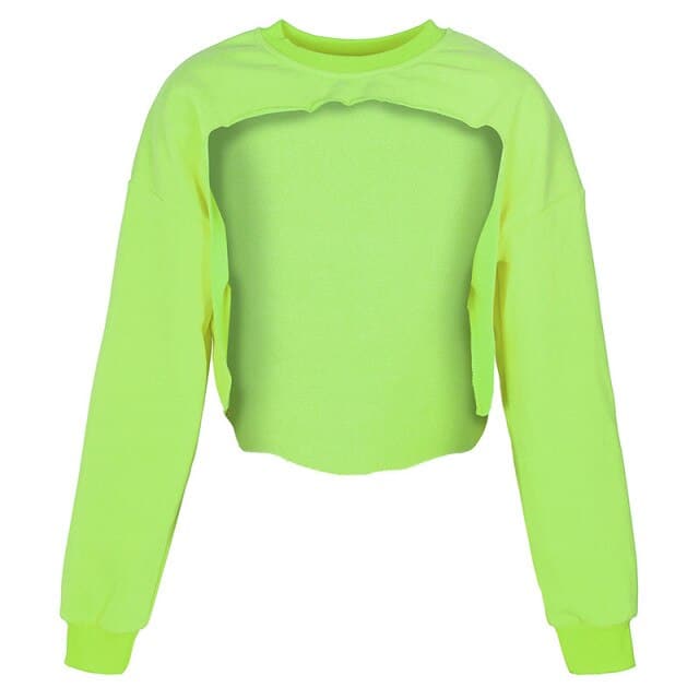 Irregular Cut Out Streetwear New Oneck Hoodies