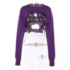Irregular Cut Out Streetwear New Oneck Hoodies