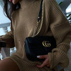 Knitted Long Sleeve Loose Sweater Dress