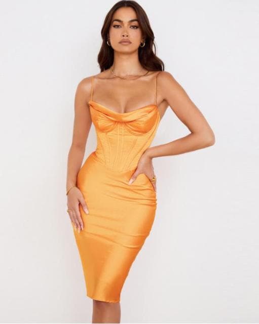 DressBetty - Satin Bodycon Green Celebrity Evening Club Dress