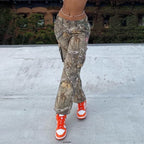 DressBetty - Large Size Noiselessly Cloth Cotton Breathable Bionic Camouflage Pants Women Outdoor Hiking Fishing Jungle Hunting Long Trousers