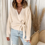 Casual Vneck Long Sleeves Sweater Pull Jumper