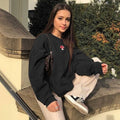 DressBetty - Sweatshirts Streetwear new Fashion Embroidery mushroom Indie Aesthetic 90s Long Sleeve Hoodies Graphic Crewneck clothes